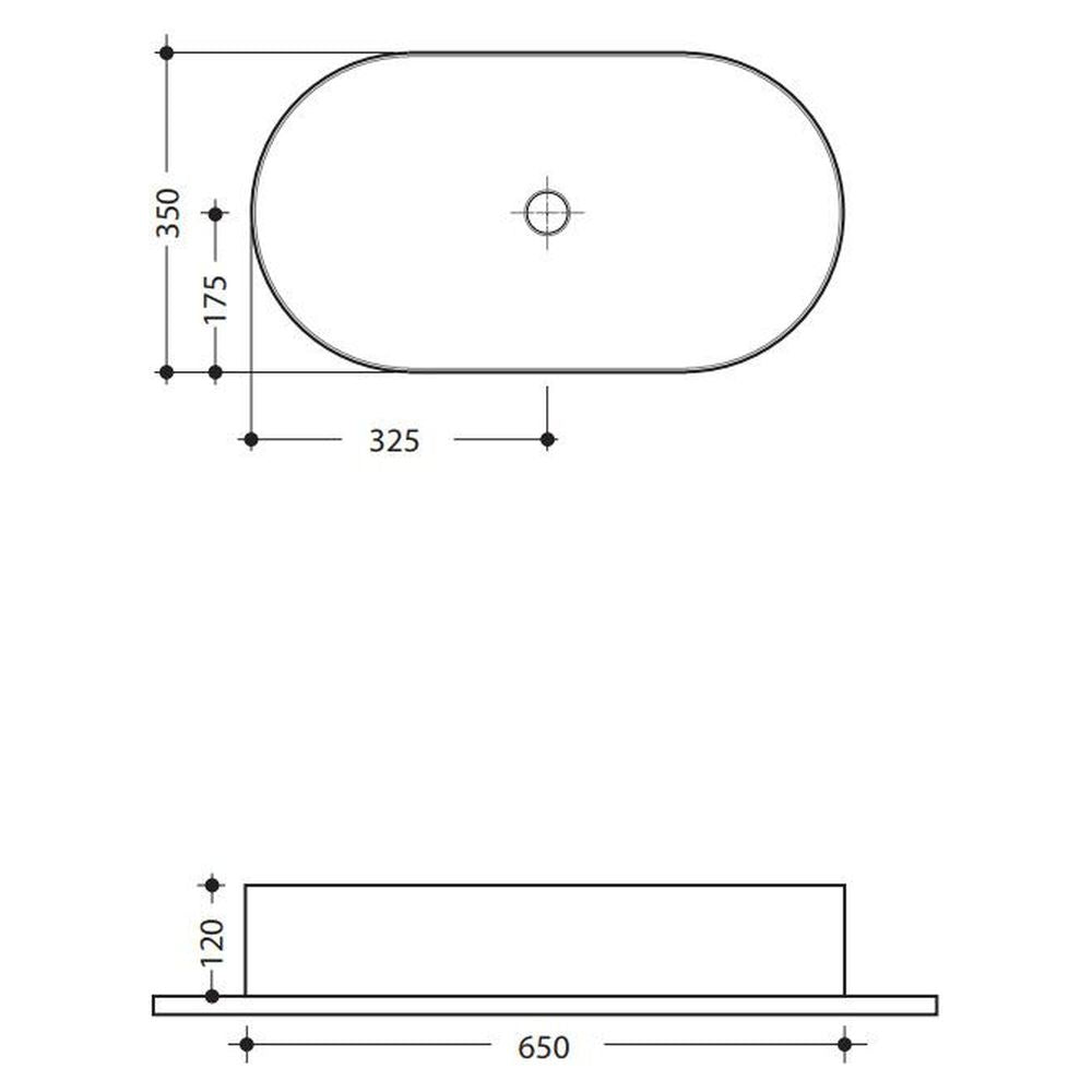 Studio Bagno Shard X Oval Bench Basin