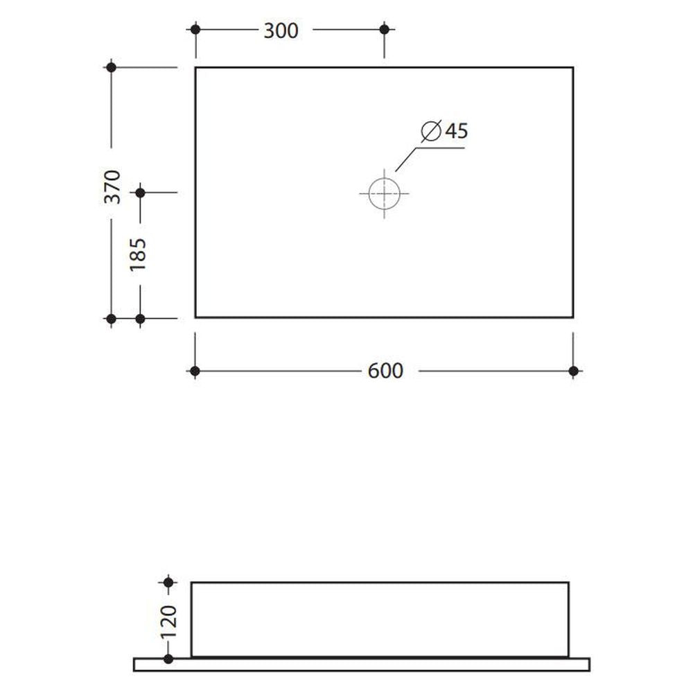 Studio Bagno Shard X Rectangle Bench Basin