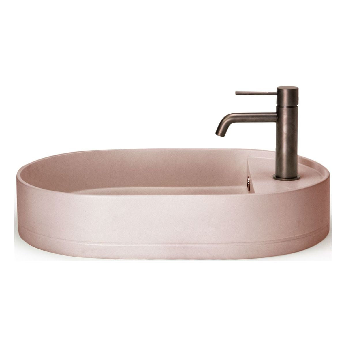 Nood Surface Mount Shelf Oval Basin in With Taphole/ No Overflow in Blush Pink