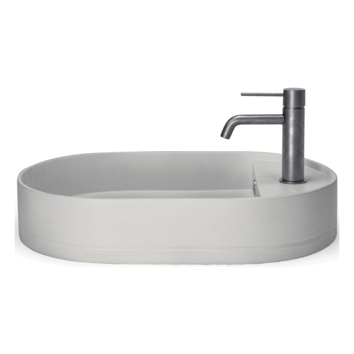 Nood Surface Mount Shelf Oval Basin in With Taphole/ No Overflow in Cloud