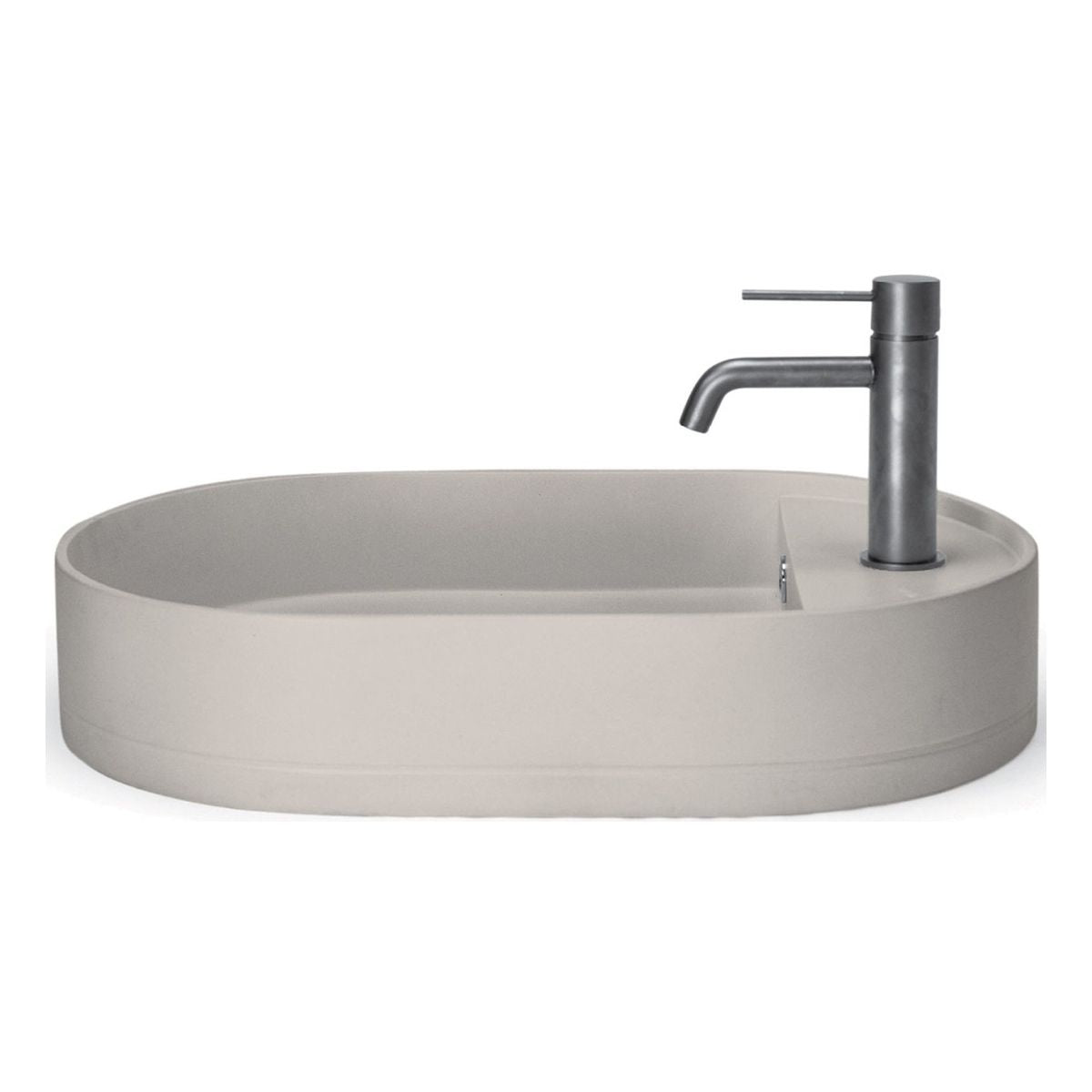 Nood Surface Mount Shelf Oval Basin in With Taphole/ No Overflow in Mushroom