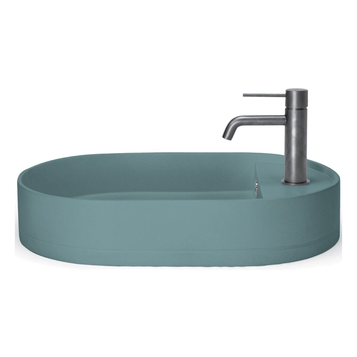 Nood Surface Mount Shelf Oval Basin in With Taphole/ No Overflow in Rowboat