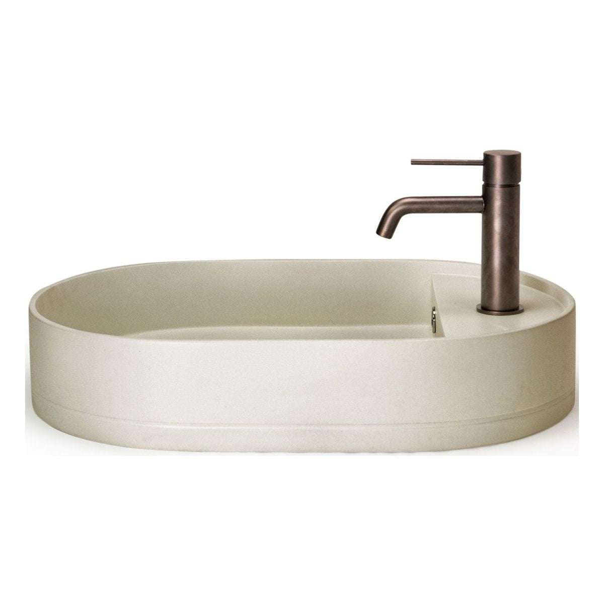 Nood Surface Mount Shelf Oval Basin in With Taphole/ No Overflow in Sand