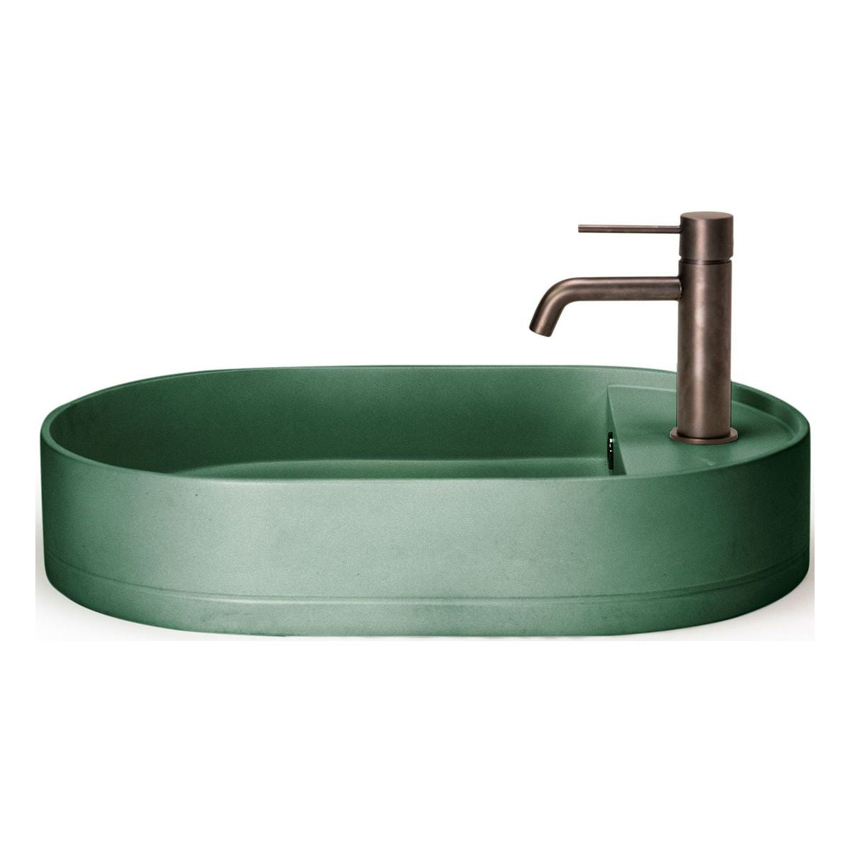 Nood Surface Mount Shelf Oval Basin in With Taphole/ No Overflow in Teal