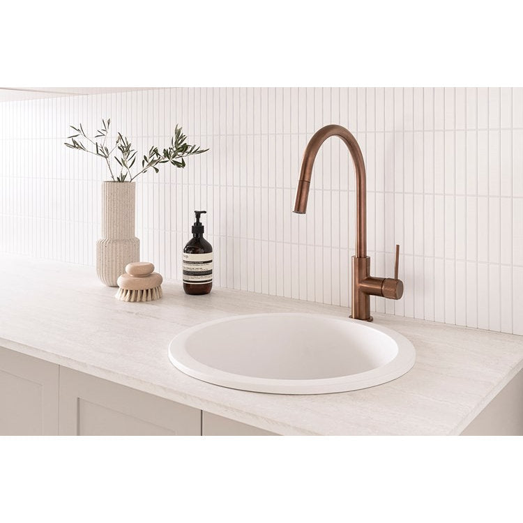 ADP Bellevue Round Sink Matte White