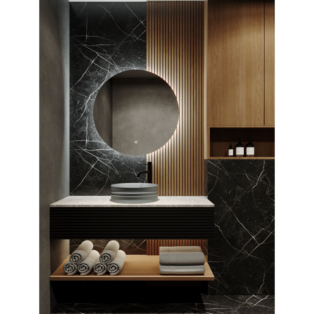 S-Series 800 Bespoke LED Mirror - Frameless, 800 x 800mm