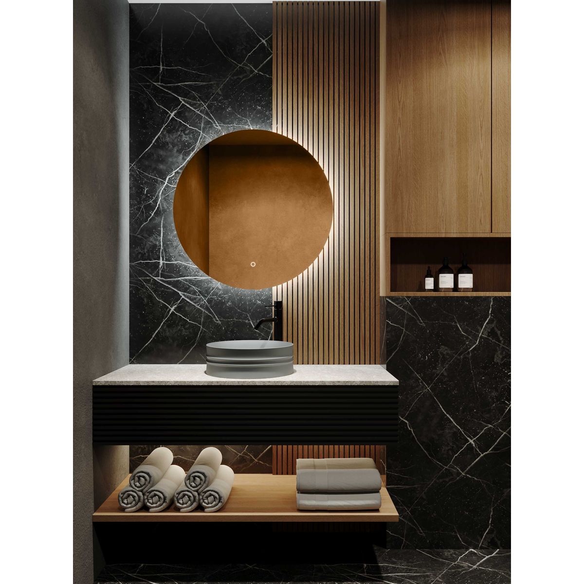 S-Series 600 Bespoke LED Mirror - Frameless, 600 x 600mm