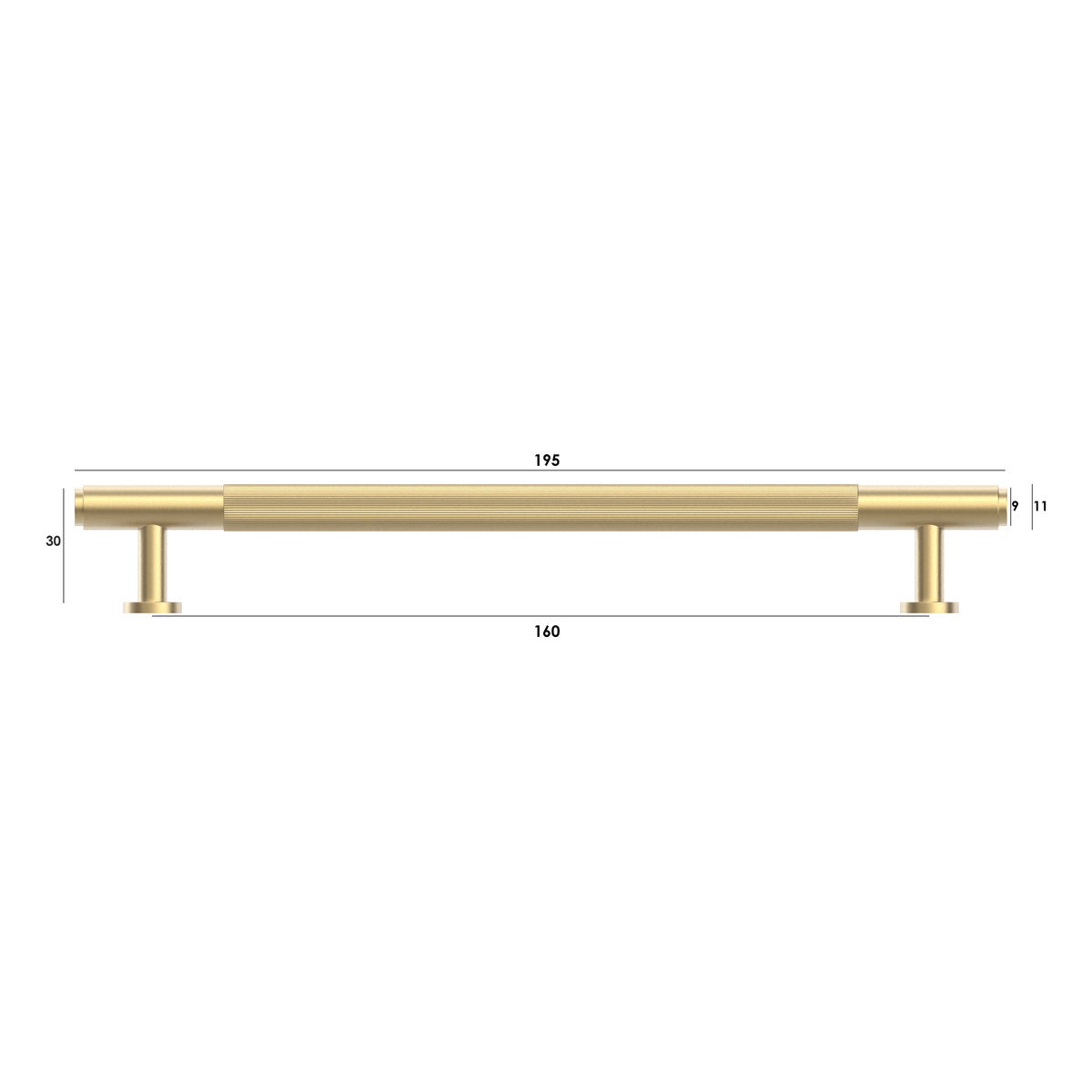 Otti Soho - Brushed Brass 160/195mm Handle