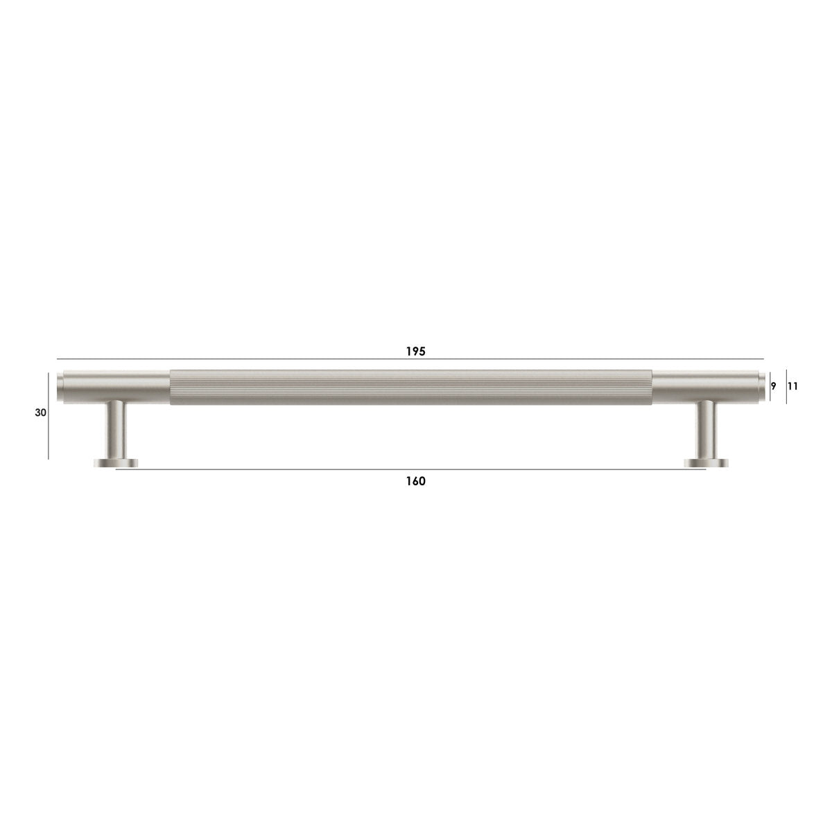 Otti Soho - Brushed Nickel 160/195mm Handle