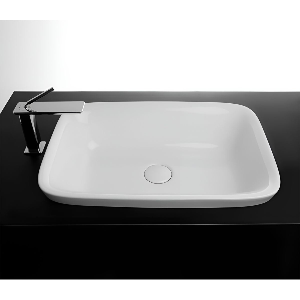 Studio Bagno Soul 2 Inset Basin - No Taphole, Gloss White