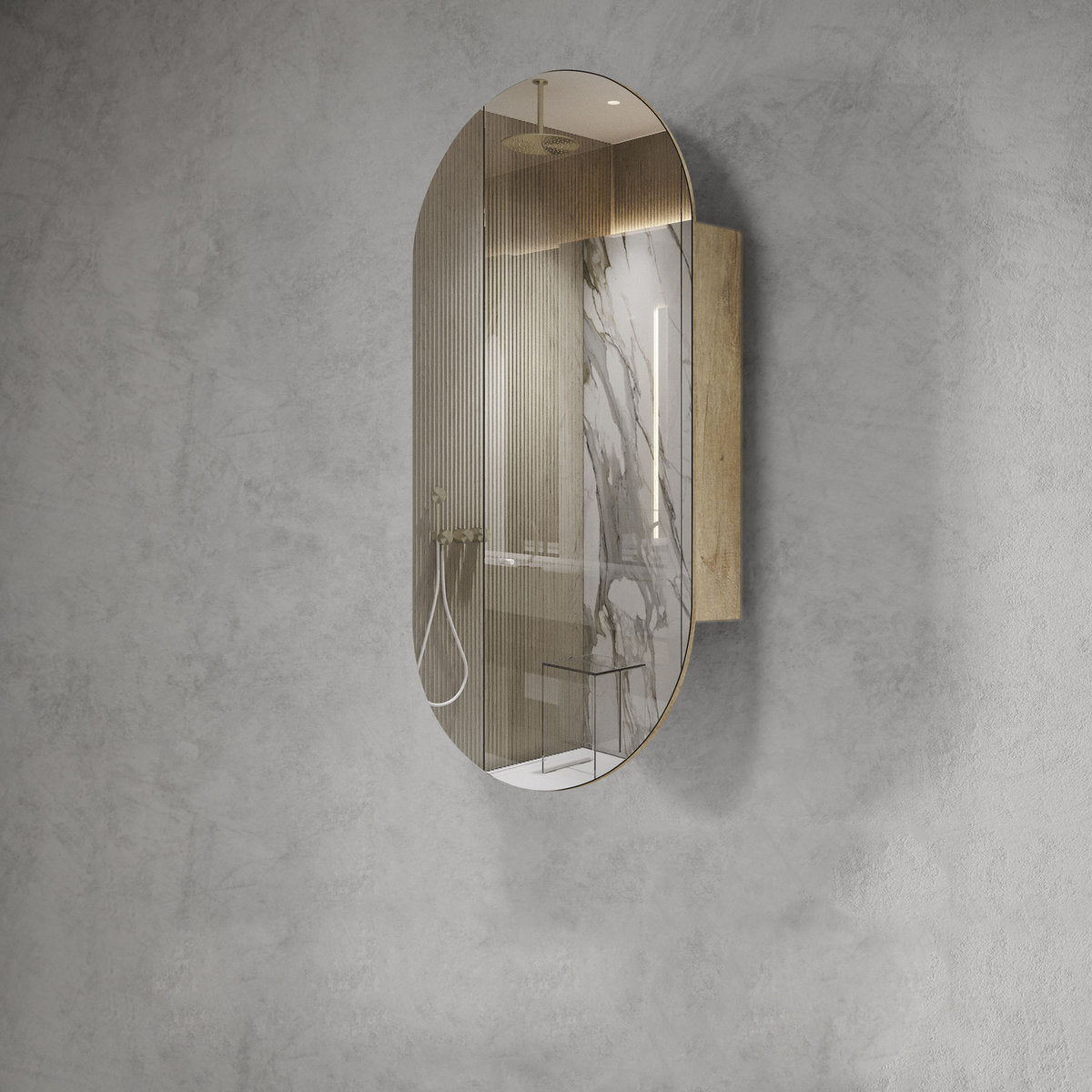 Otti Noosa 900x450 Natural Oak Shaving Cabinet