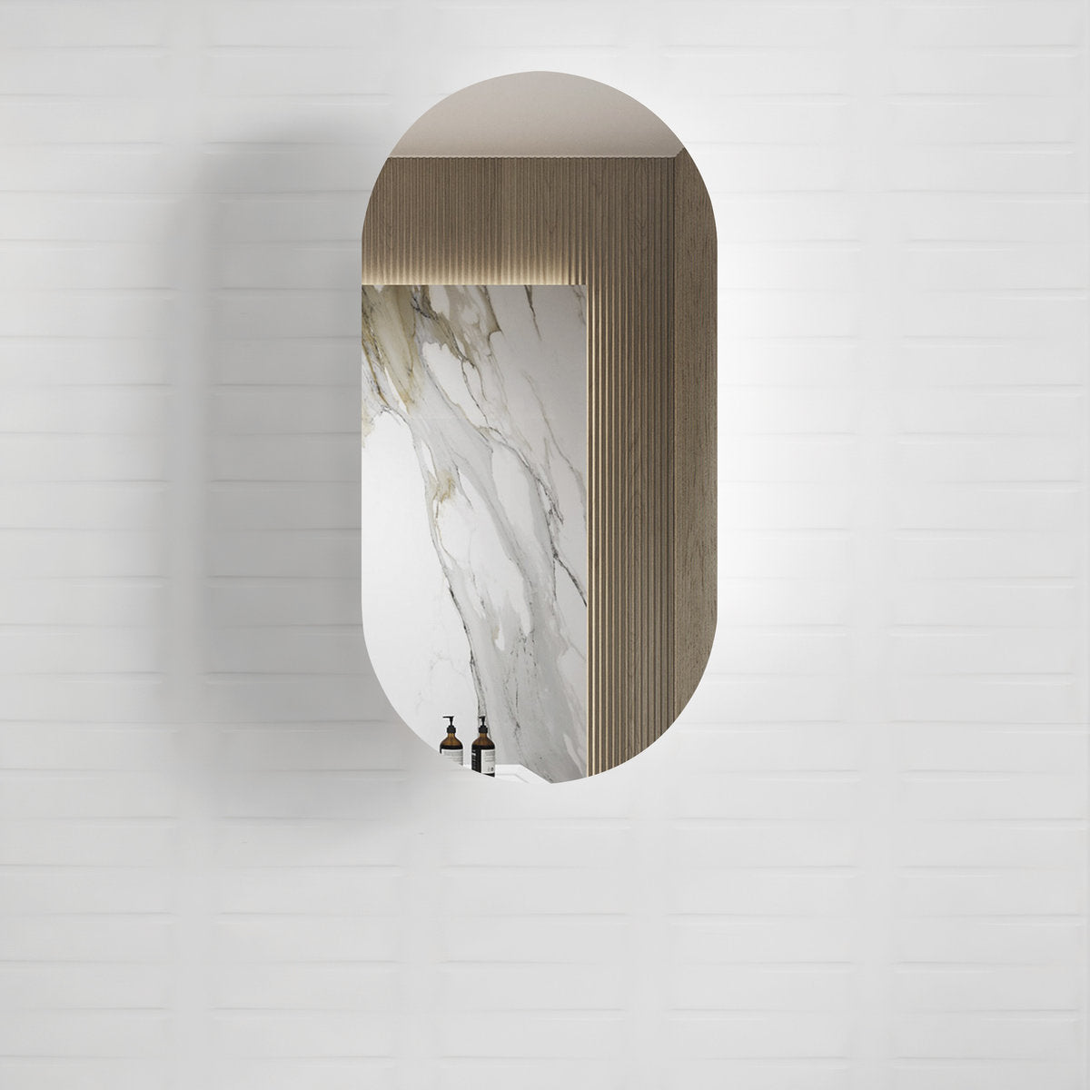 Otti Noosa 900x450 Natural Oak Shaving Cabinet
