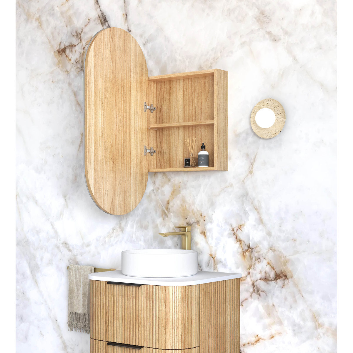 Otti Noosa 900x450 Woodland Oak Shaving Cabinet