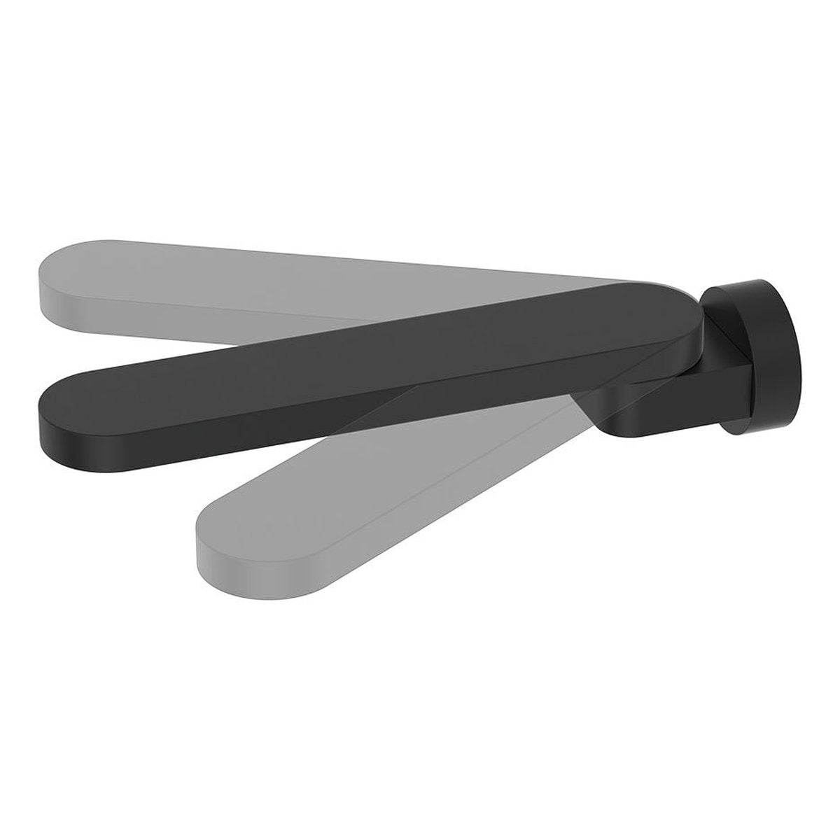 Rondo Swivel Bath Outlet, Matte Black