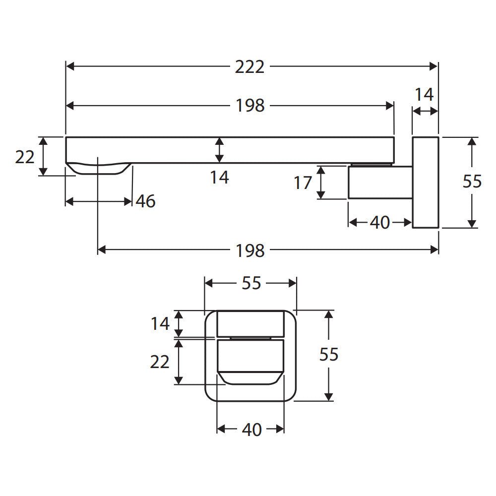 Koko Swivel Bath Outlet, Brushed Nickel