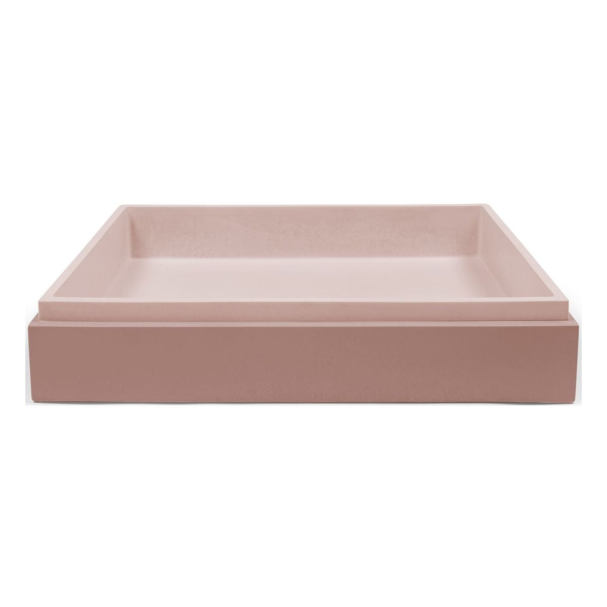 Nood Surface Mount Stepp Rectangle Basin in Blush Pink