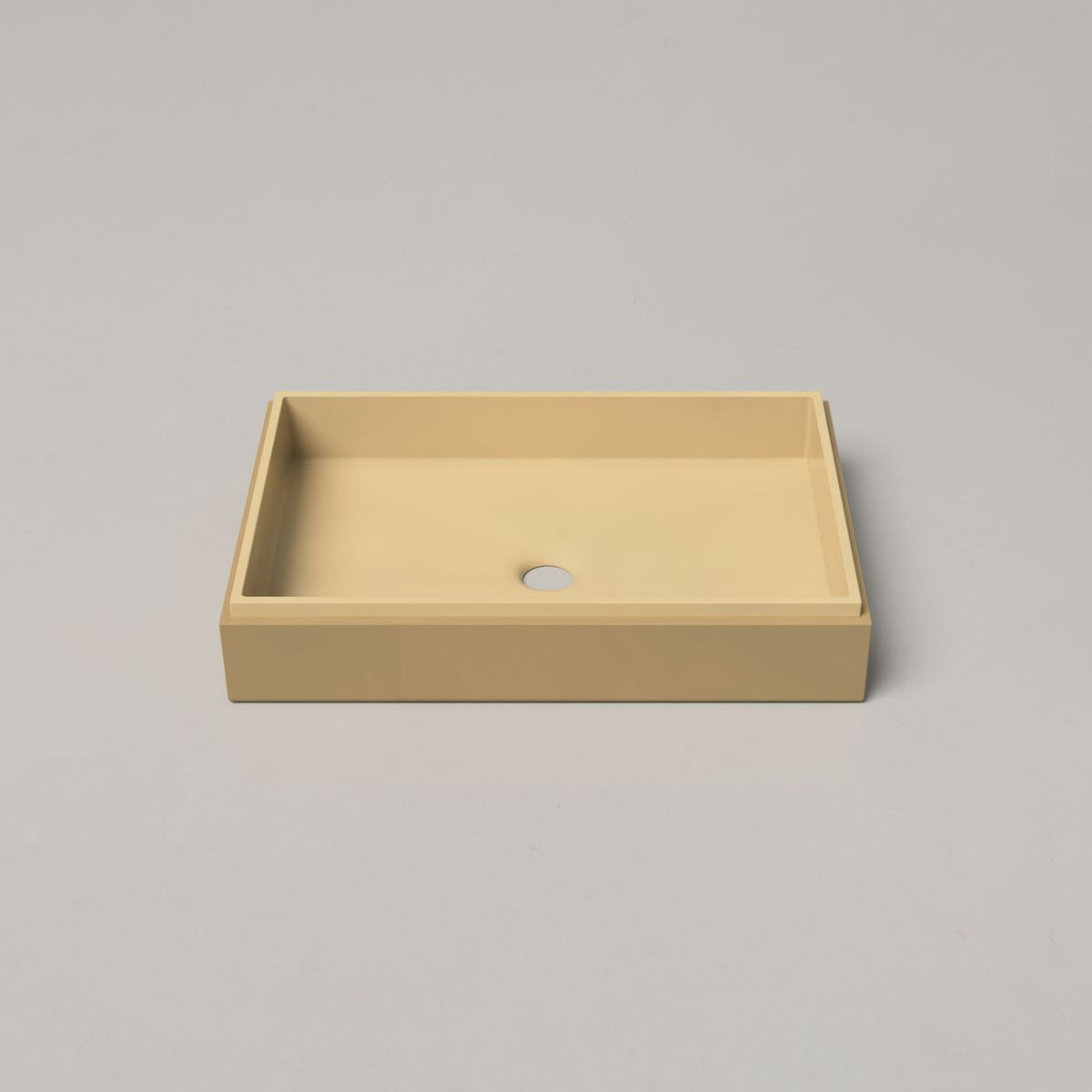 Nood Surface Mount Stepp Rectangle Basin in Custard