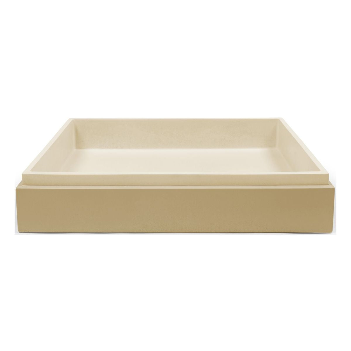 Nood Surface Mount Stepp Rectangle Basin in Custard