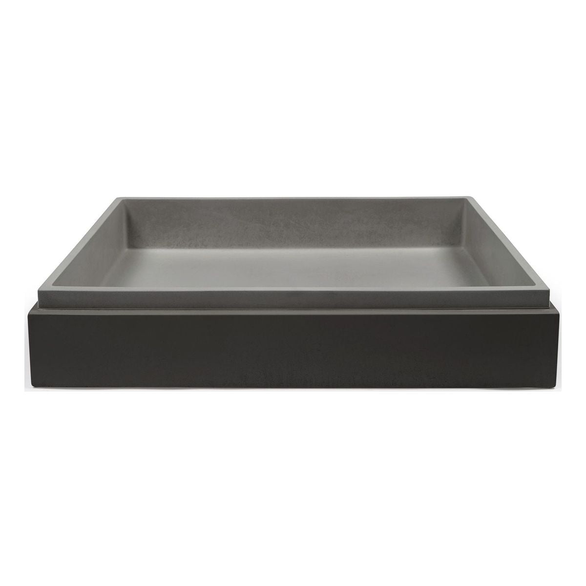 Nood Surface Mount Stepp Rectangle Basin in Mid Tone Grey