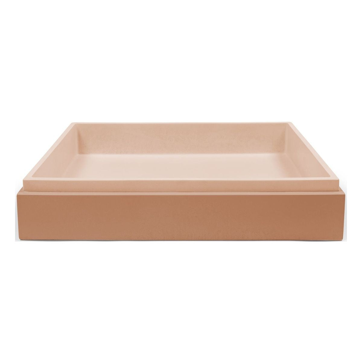 Nood Surface Mount Stepp Rectangle Basin in Pastel Peach