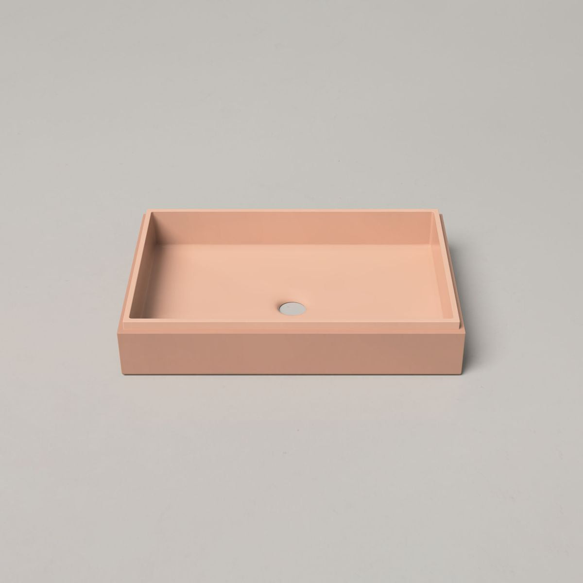 Nood Surface Mount Stepp Rectangle Basin in Pastel Peach