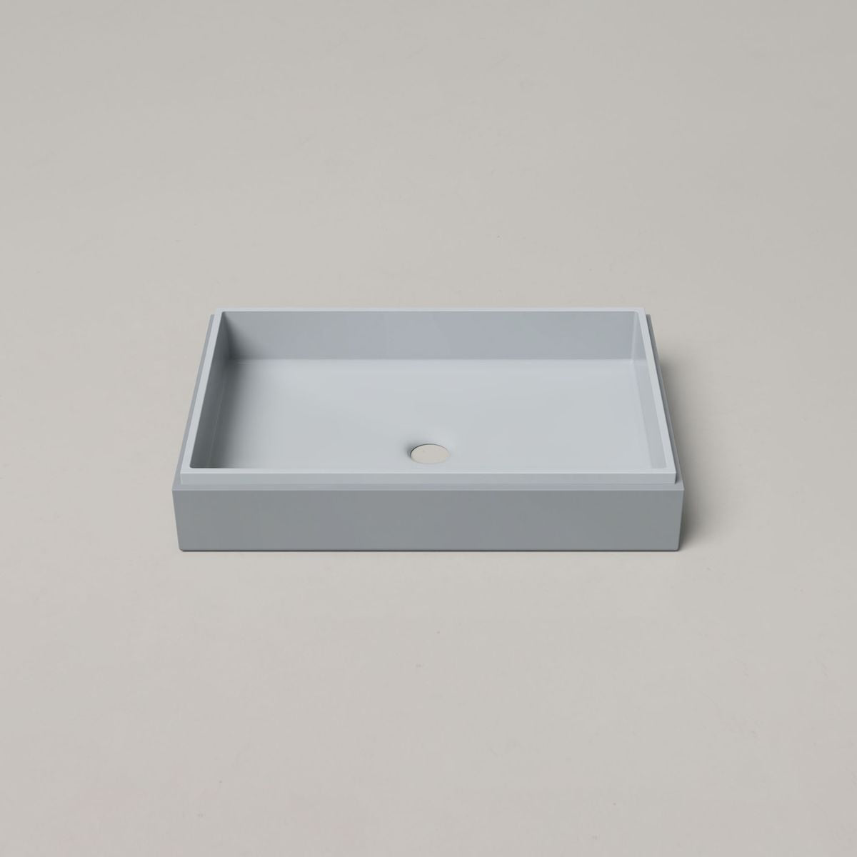 Nood Surface Mount Stepp Rectangle Basin in Powder Blue