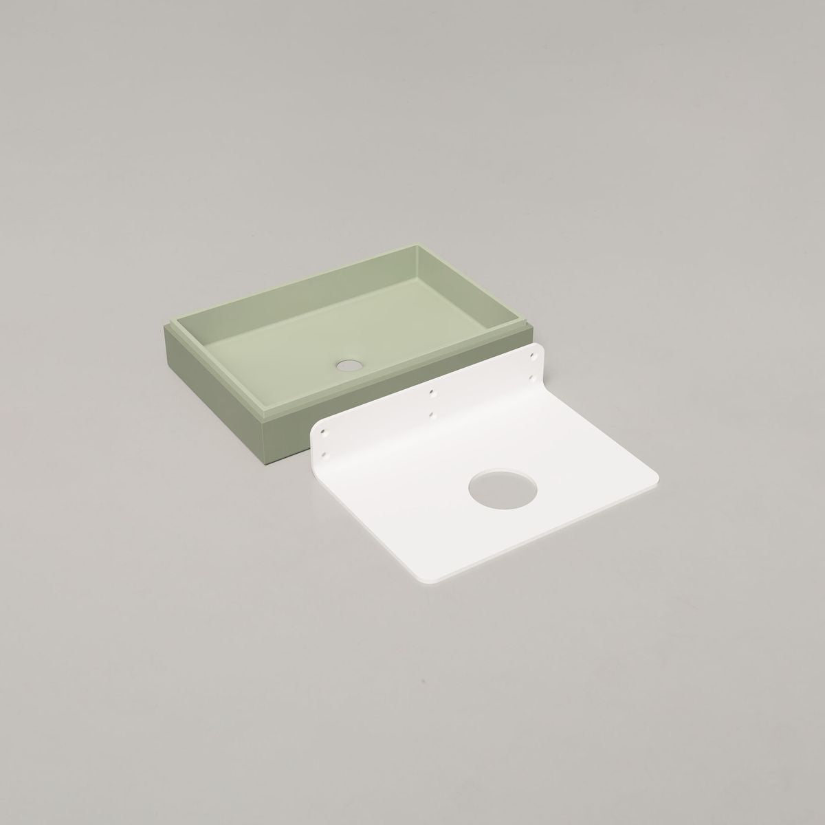 Nood Wall Mount Stepp Rectangle Basin in Mint