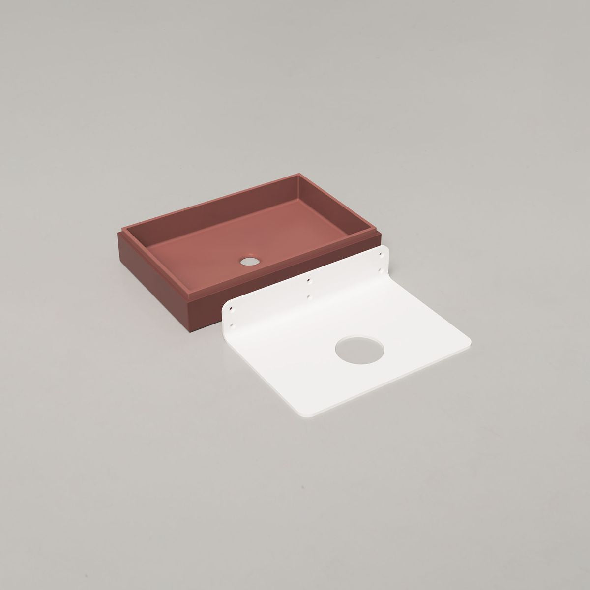 Nood Wall Mount Stepp Rectangle Basin in Musk