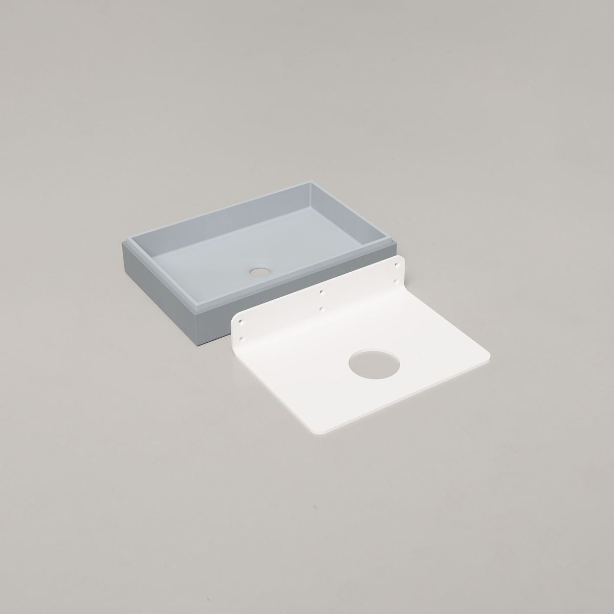 Nood Wall Mount Stepp Rectangle Basin in Powder Blue