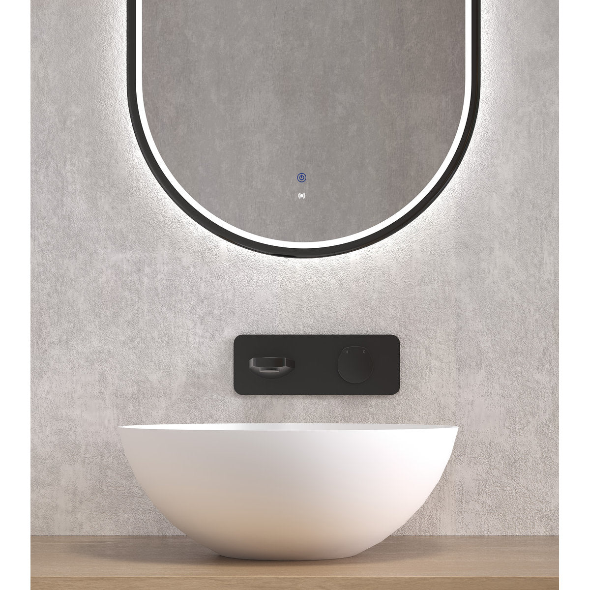Otti London Solid Surface 400x400x150 Matte White Basin NF