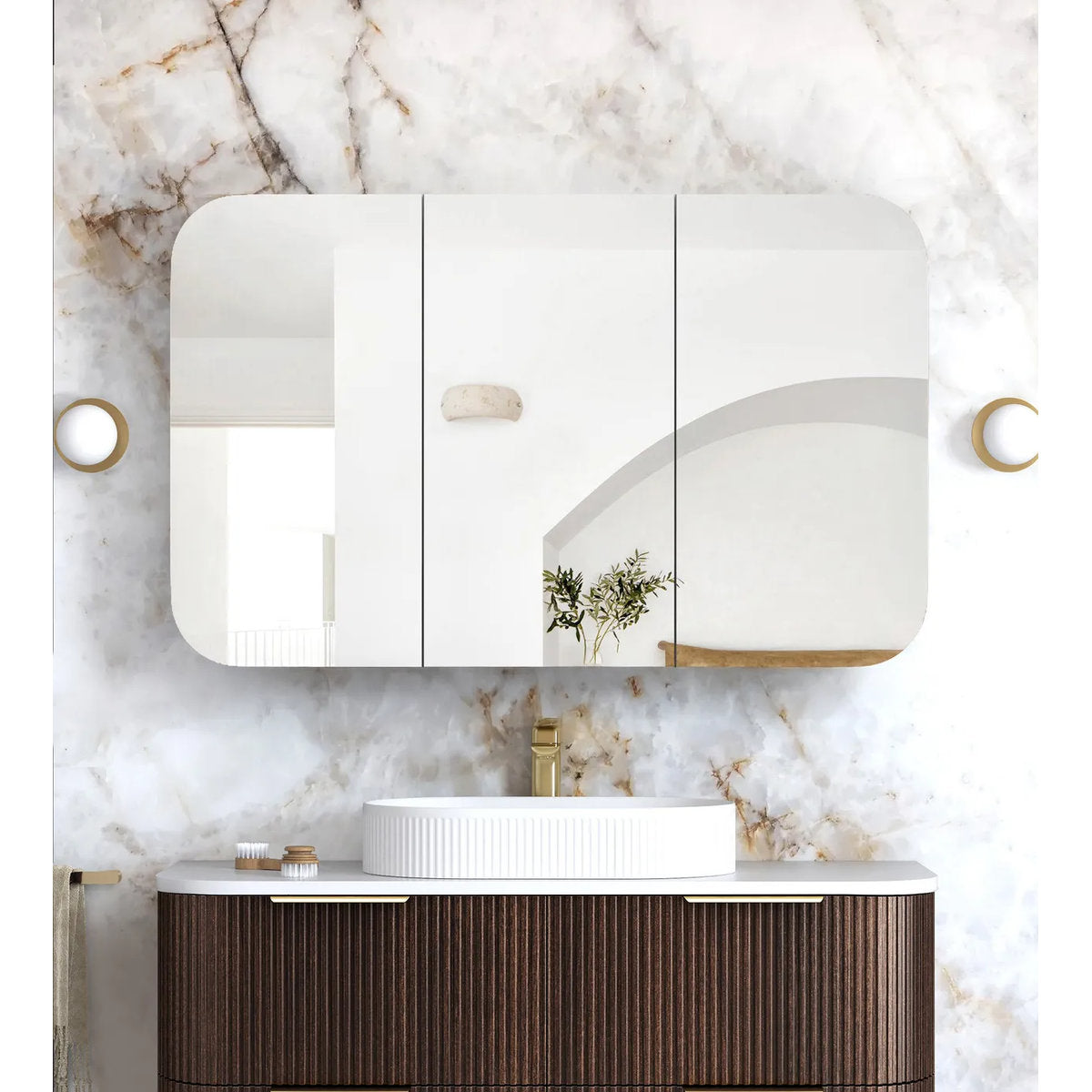 Otti Newport 1200x750 Sable Walnut Shaving Cabinet