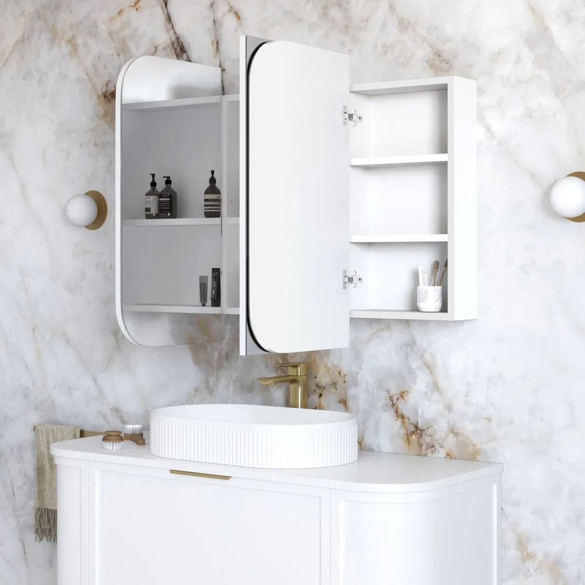 Otti Newport 1200x750 White Shaving Cabinet