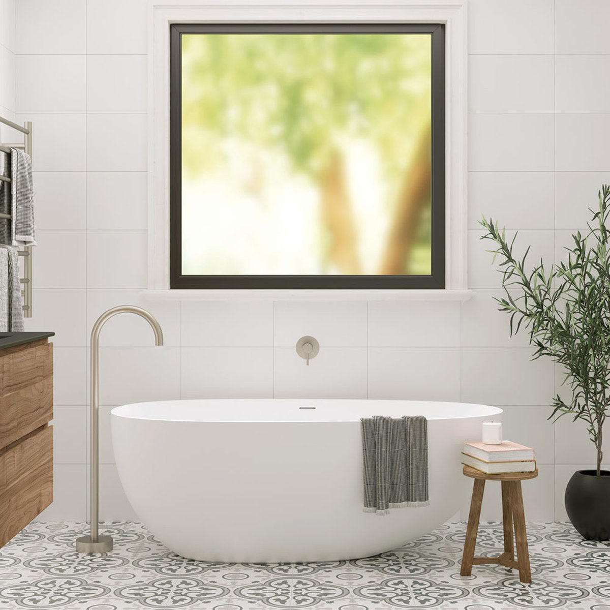 Fienza Bahama Solid Surface Bath, 1500mm