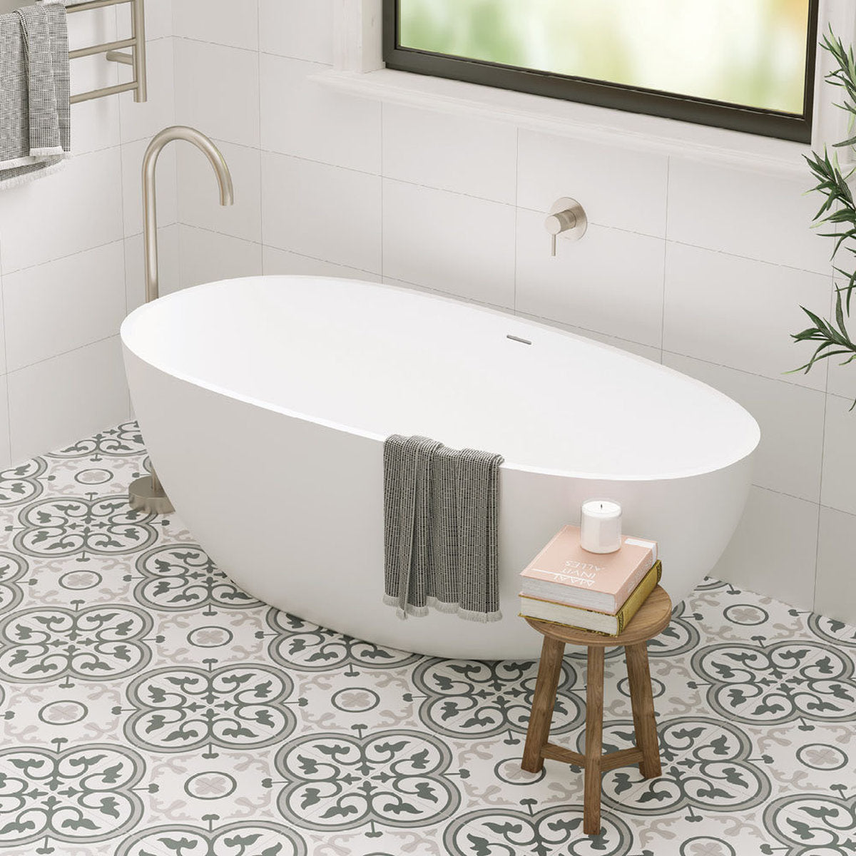 Fienza Bahama Solid Surface Bath, 1500mm