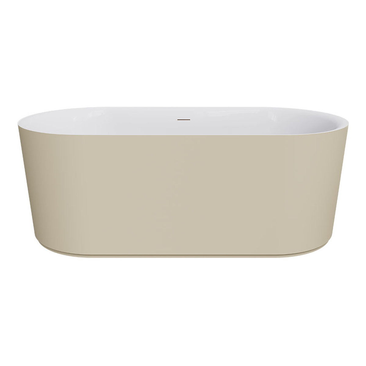 Fienza Empire Slim Freestanding Solid Surface Bath, 1500mm, Matte Khaki
