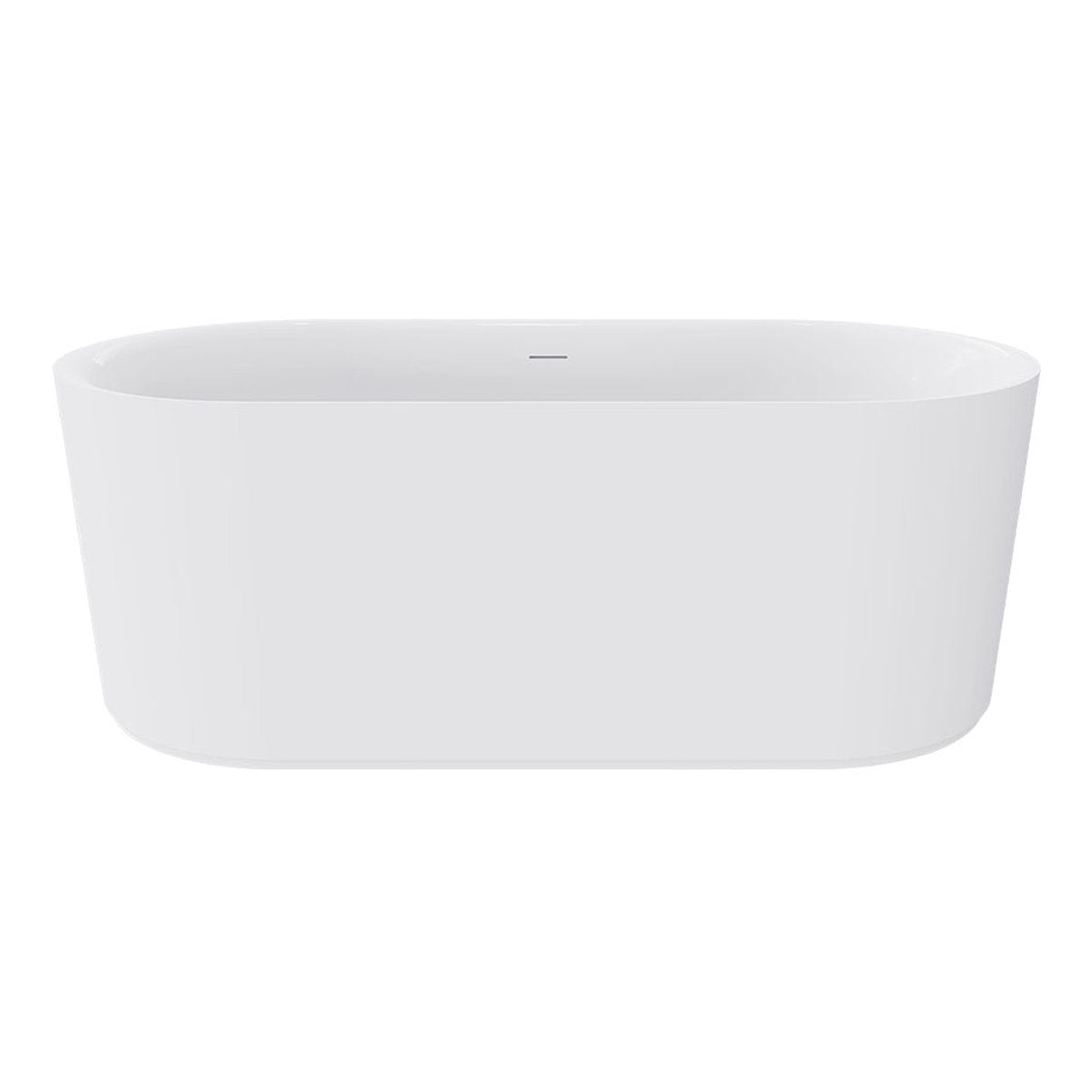 Fienza Empire Slim Freestanding Solid Surface Bath, 1500mm, Matte White