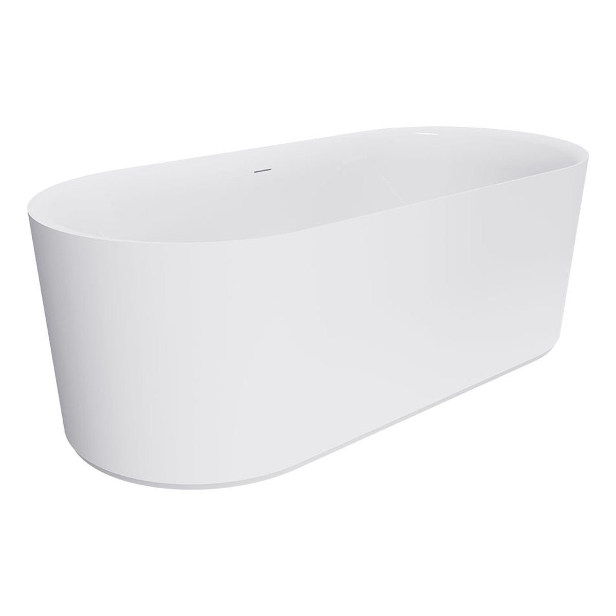 Fienza Empire Slim Freestanding Solid Surface Bath, 1700mm, Matte White
