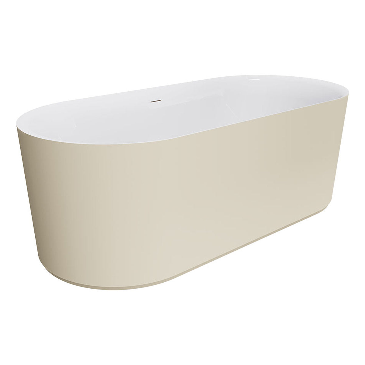 Fienza Empire Slim Freestanding Solid Surface Bath, 1700mm, Matte Khaki