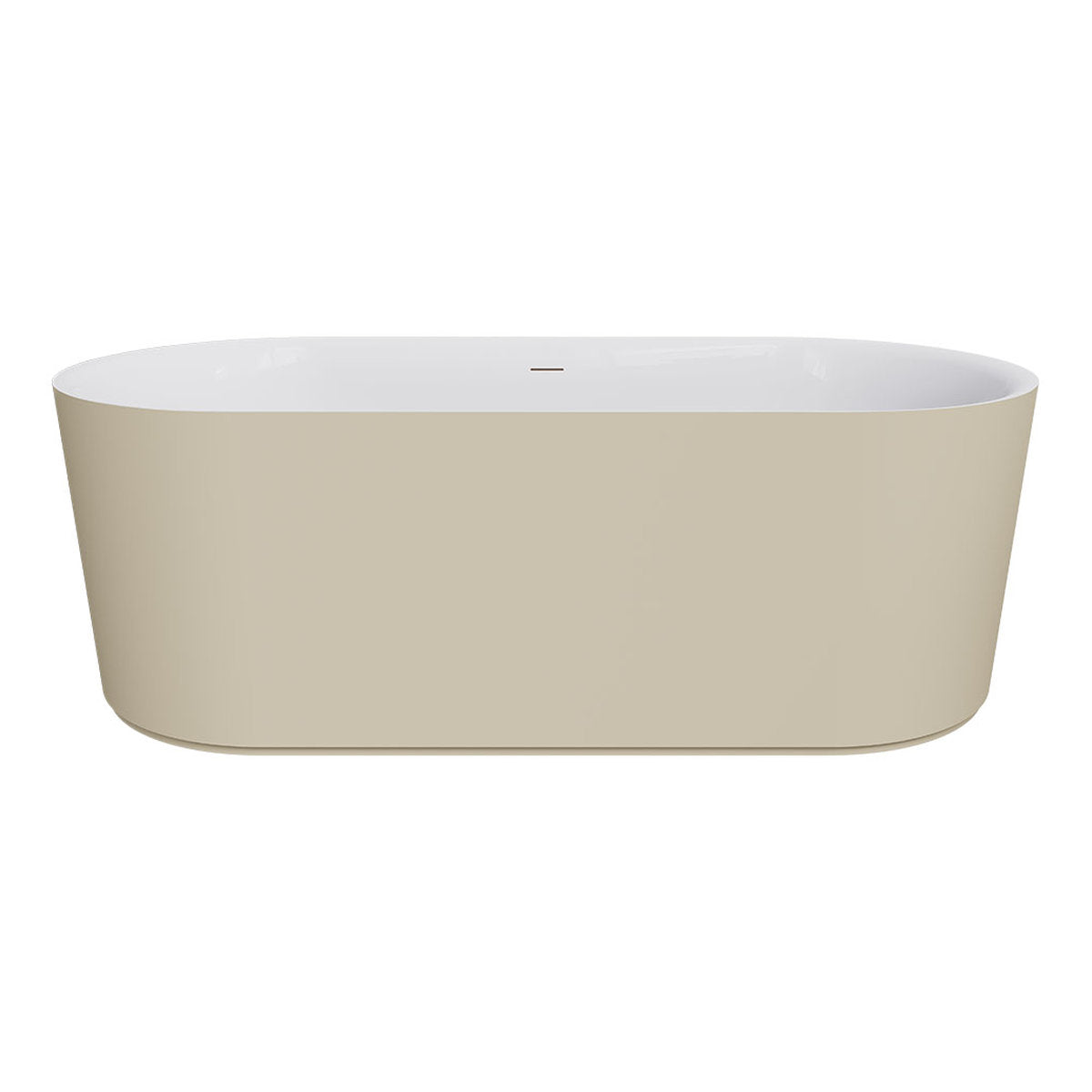 Fienza Empire Slim Freestanding Solid Surface Bath, 1700mm, Matte Khaki