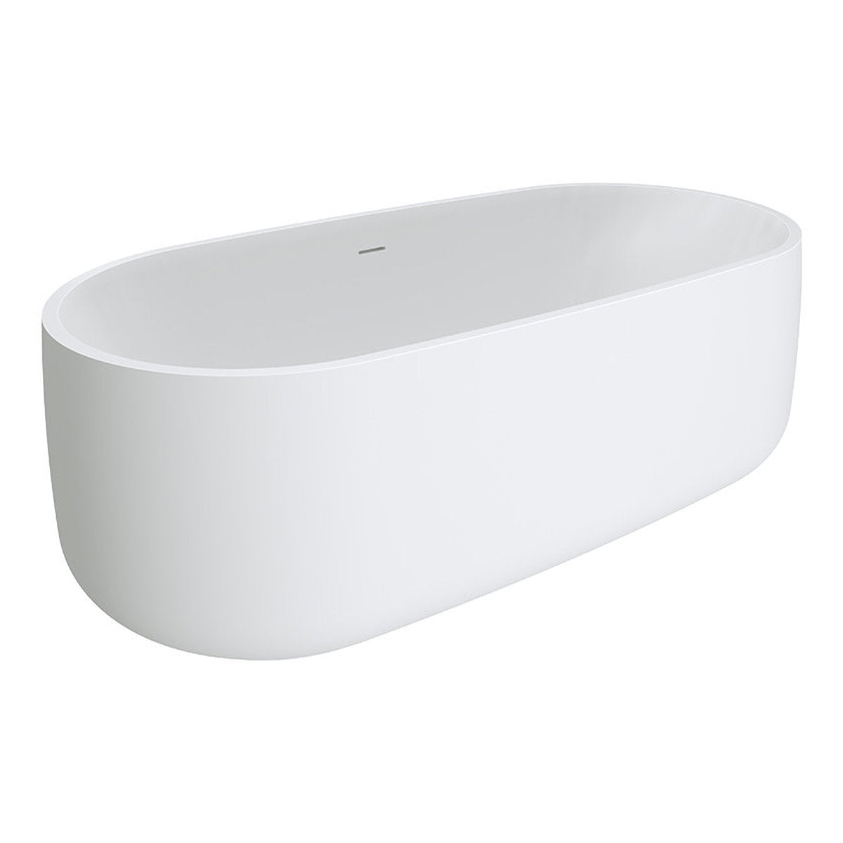 Nuvola Solid Surface Bath, 1600mm, Matte White