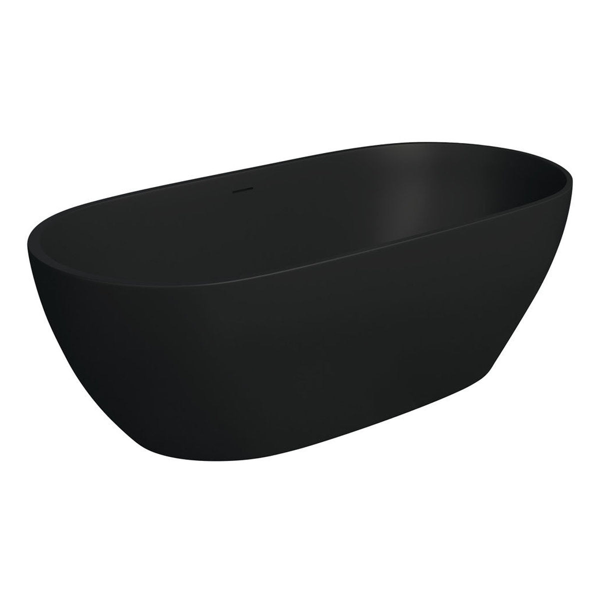Fienza Luciana Solid Surface Bath, Matte Black, 1690mm