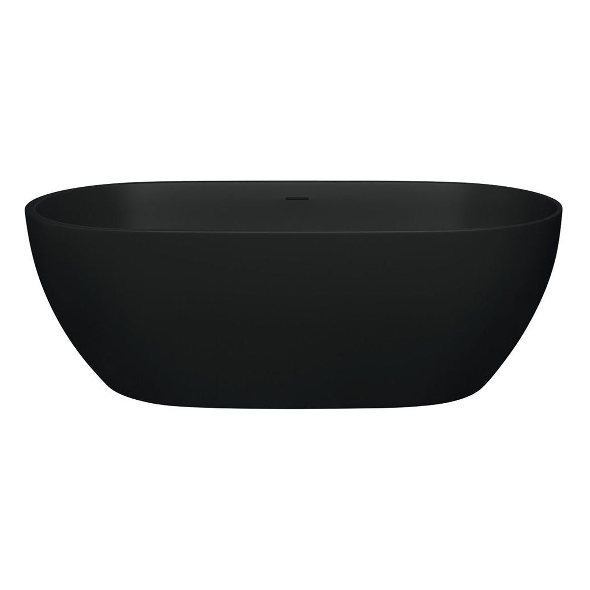 Fienza Luciana Solid Surface Bath, Matte Black, 1690mm