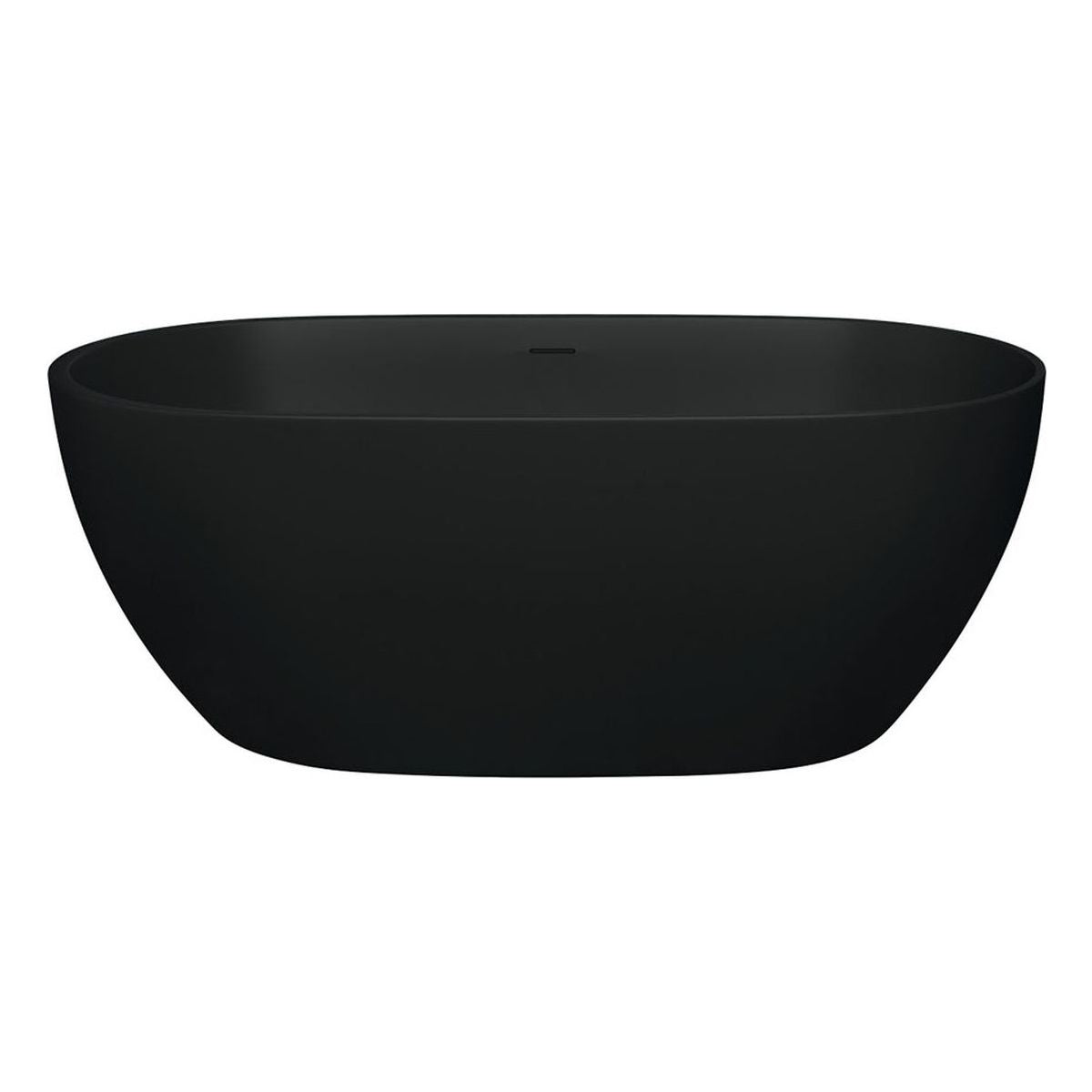 Luciana Solid Surface Bath, Matte Black, 1500mm