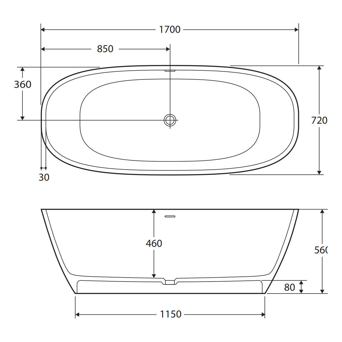 Fienza Marissa Solid Surface Bath