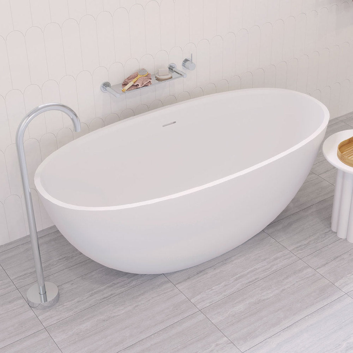 Fienza Sasso Solid Surface Bath, 1550mm