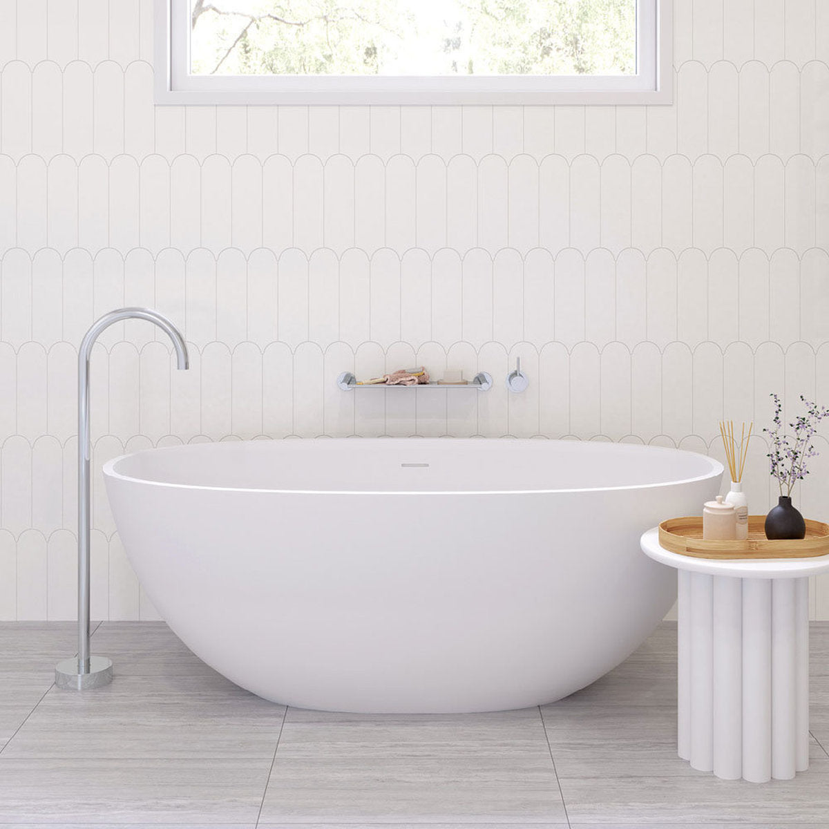 Fienza Sasso Solid Surface Bath, 1550mm
