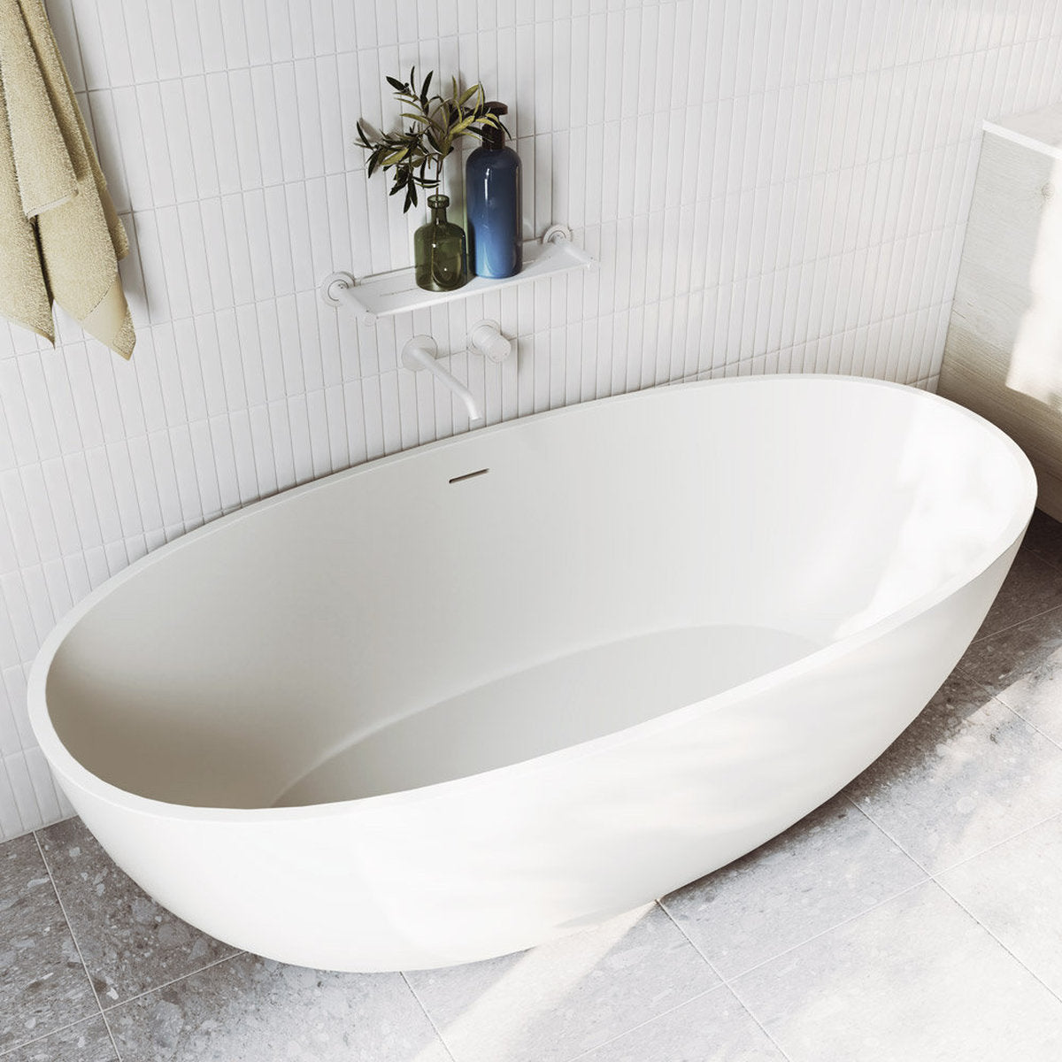 Fienza Sasso Solid Surface Bath, 1650mm