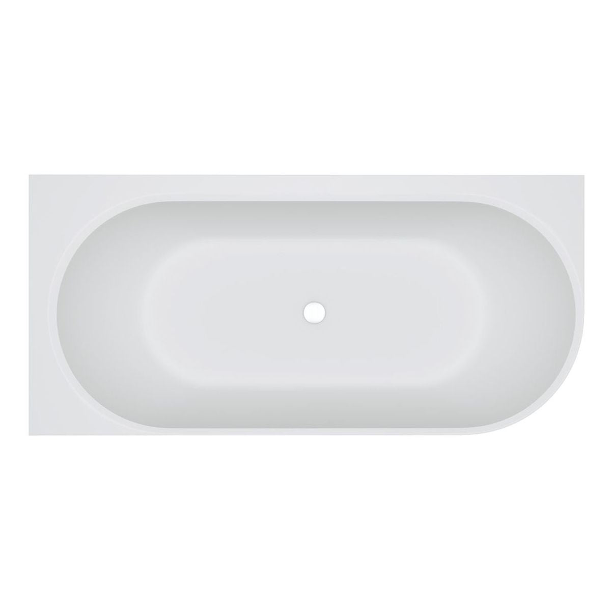 Matta Right-Hand Solid Surface Corner Bath, 1700mm