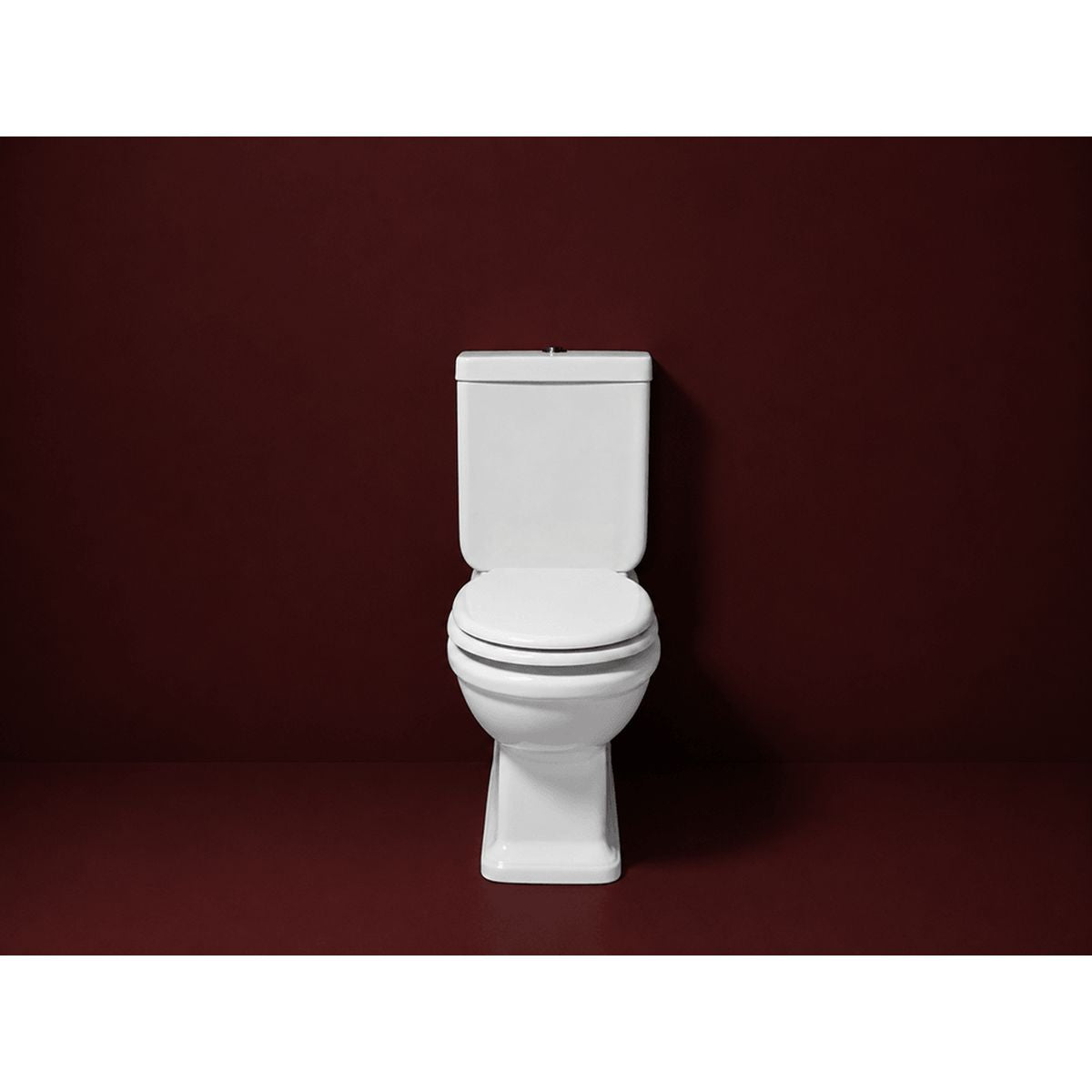 Stafford Back to Wall Toilet Suite - Gloss White with Chrome Hinges
