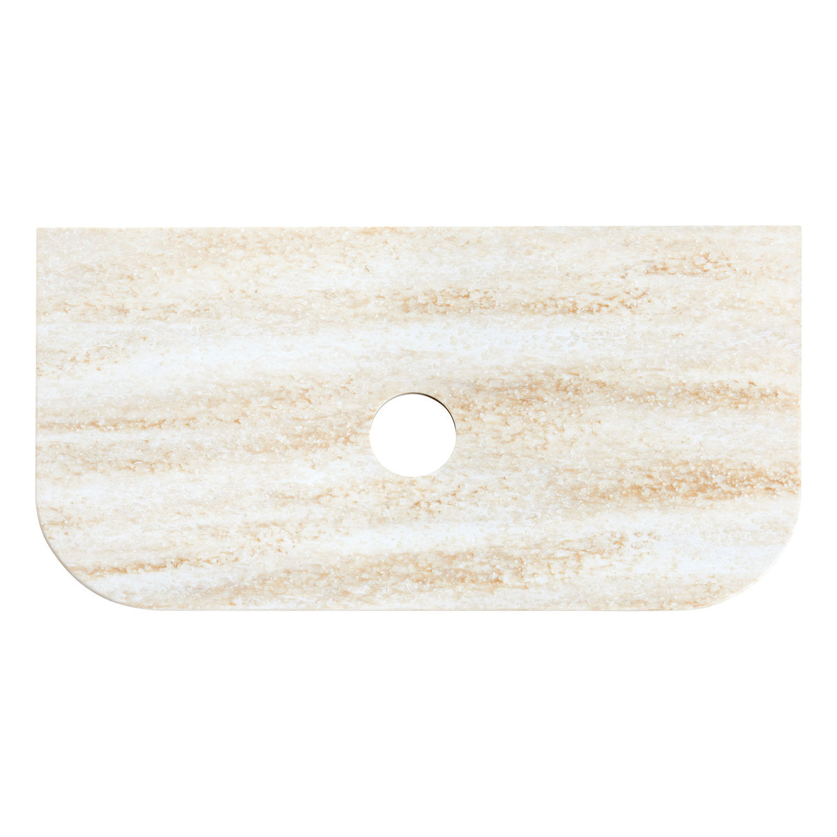 Bondi Satin White 900mm Fluted Curve Vanity